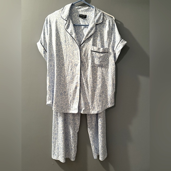 kate spade new york Brushed Jersey Short Sleeve Long PJ Womens Sz L - Picture 1 of 6